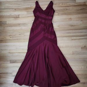 Calvin Klein Formal Cocktail Dress Burgundy